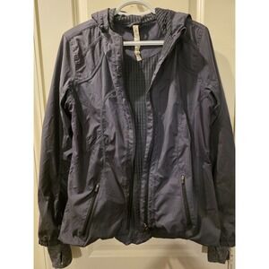 Lululemon Athletica Black‎ Full Zip Jacket W/Hoodie SZ 10